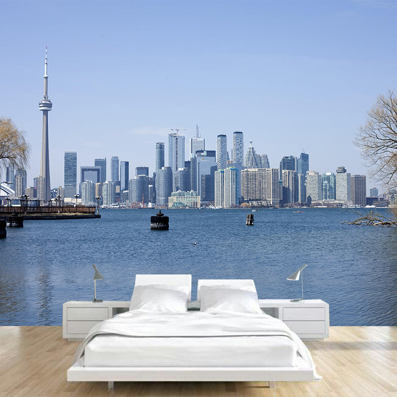 Photography Toronto City Mural Wallpaper Modern Style Wall Decor for Living Room