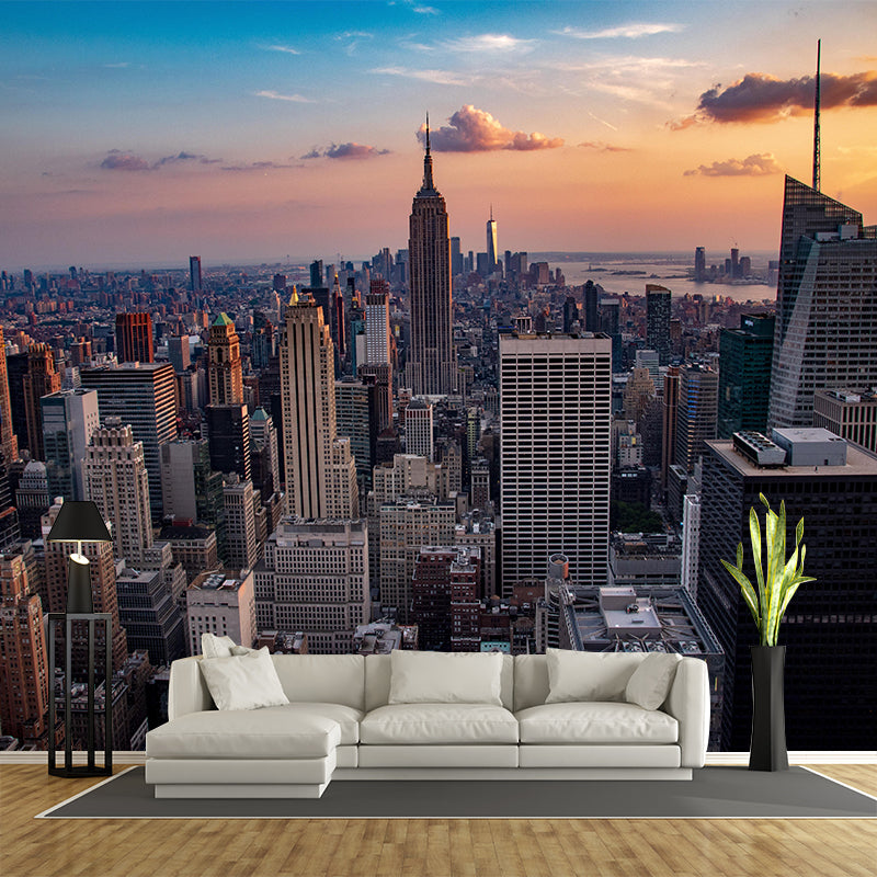 Papier peint Mural paysage urbain de New York, couleur douce, résistant à l'humidité, décoration murale pour chambre
