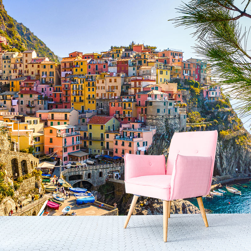 Modern Italy Cityscape Wallpaper Mural Decorative Mildew Resistant Wall Decor for Home