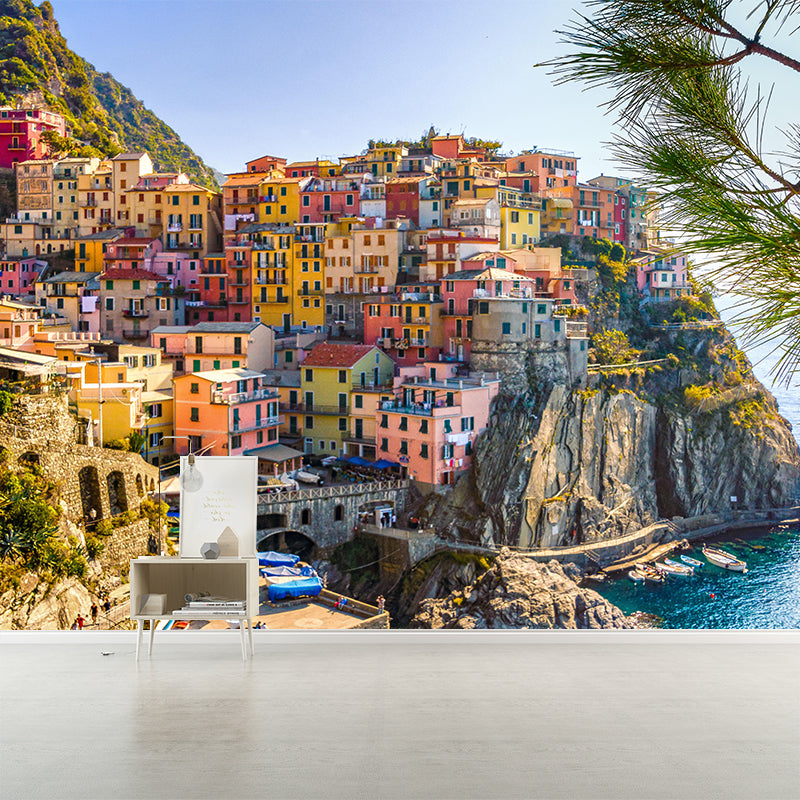 Modern Italy Cityscape Wallpaper Mural Decorative Mildew Resistant Wall Decor for Home