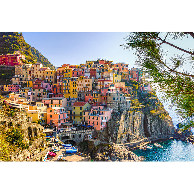 Modern Italy Cityscape Wallpaper Mural Decorative Mildew Resistant Wall Decor for Home