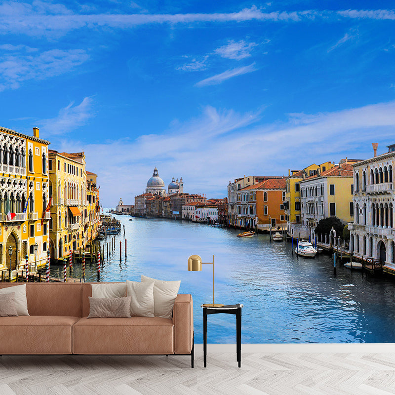 Modern Italy Cityscape Wallpaper Mural Decorative Mildew Resistant Wall Decor for Home