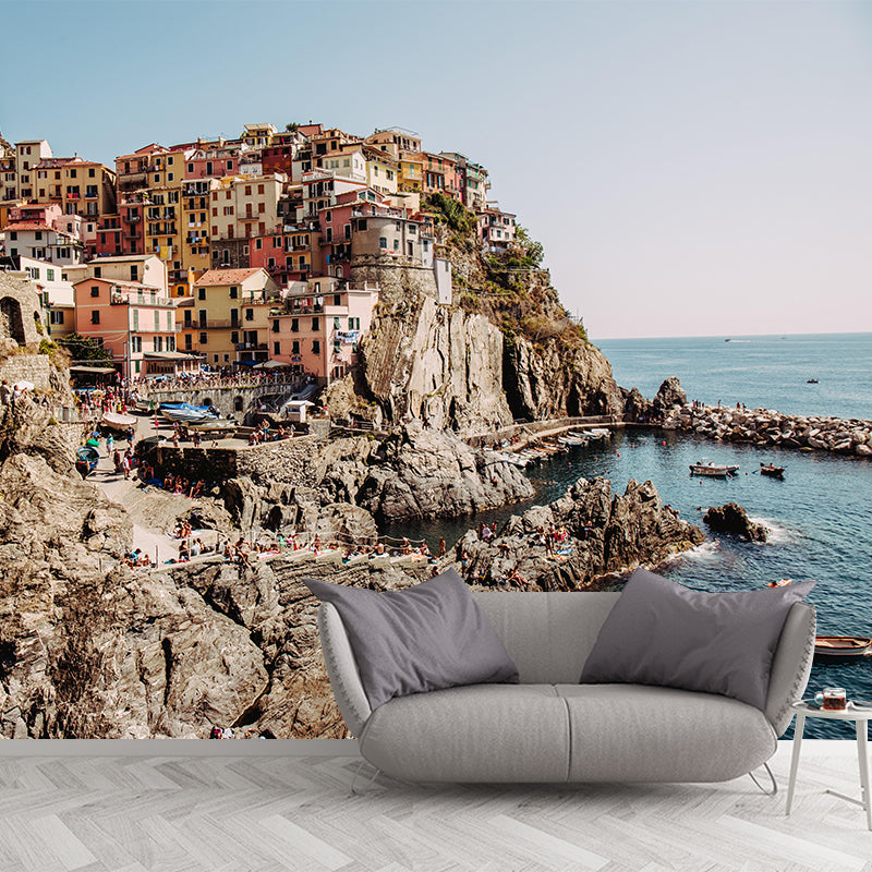 Modern Italy Cityscape Wallpaper Mural Decorative Mildew Resistant Wall Decor for Home