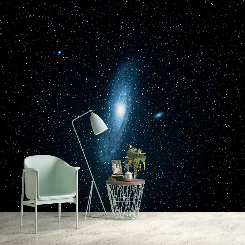 Full Size Nebula Wall Mural Decal Modern Dreamy Universe Wall Decor in Dark Color