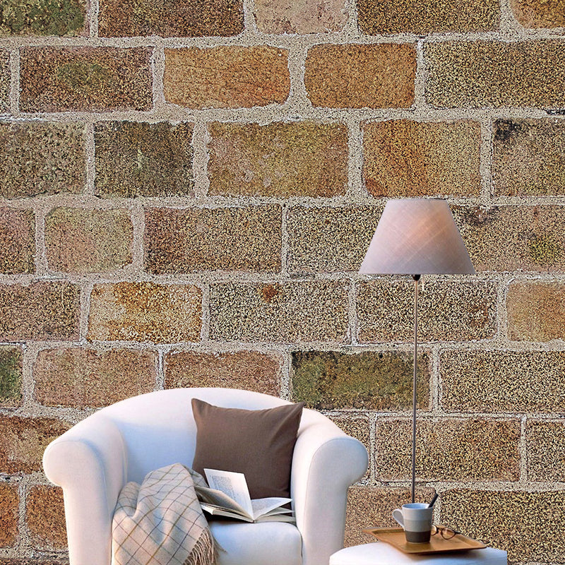 Countryside Style Brick Wall Covering Murals Sitting Room Wall Decor, Waterproofing