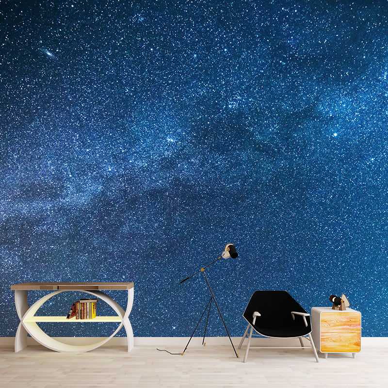 Dark Night Mural Decal Outer Space Waterproofing Wall Covering, Made to Measure
