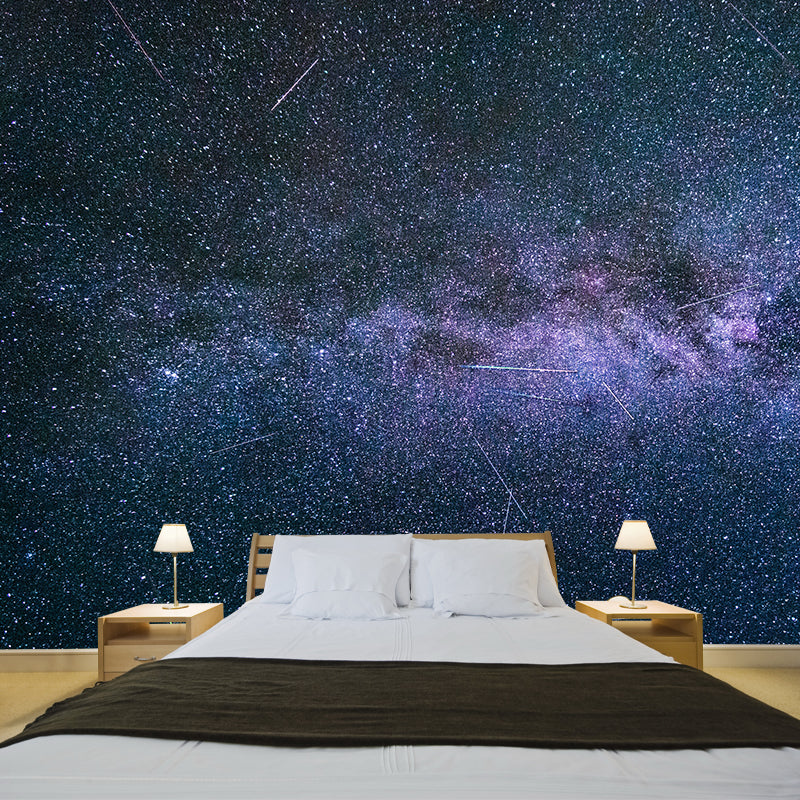 Dark Night Mural Decal Outer Space Waterproofing Wall Covering, Made to Measure
