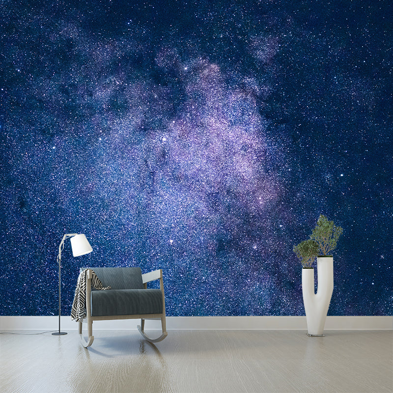 Dark Night Mural Decal Outer Space Waterproofing Wall Covering, Made to Measure