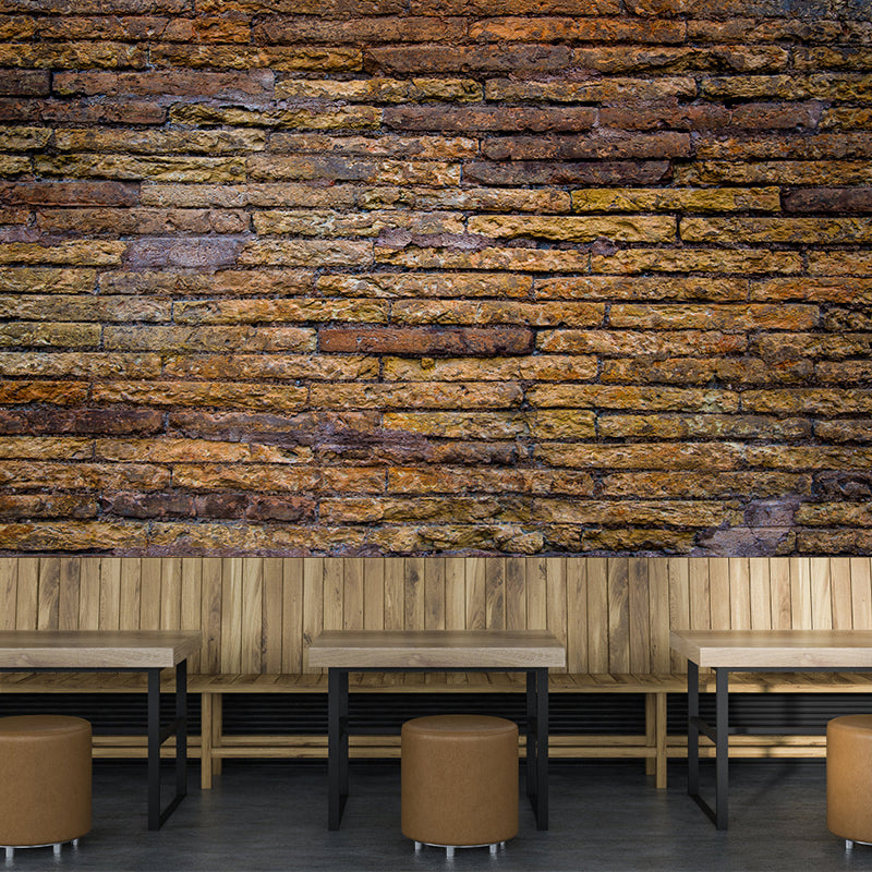Brick Wall Mural Wallpaper Industrial Style Wall Decor for Cafeteria Bedroom