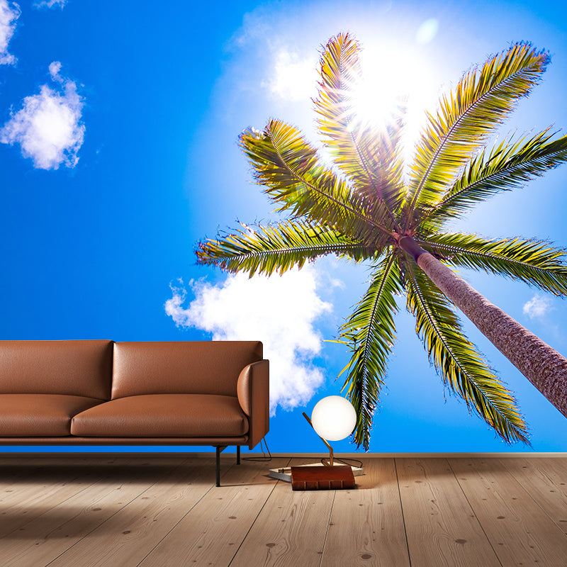 Tropical Scenery with Palm Trees Modernist Wall Decor for Gust Room Meeting Room