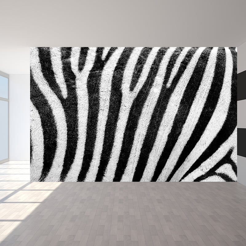 Black and white Geometry Mural Decal Dining Room Wall Decor, Custom Size Available