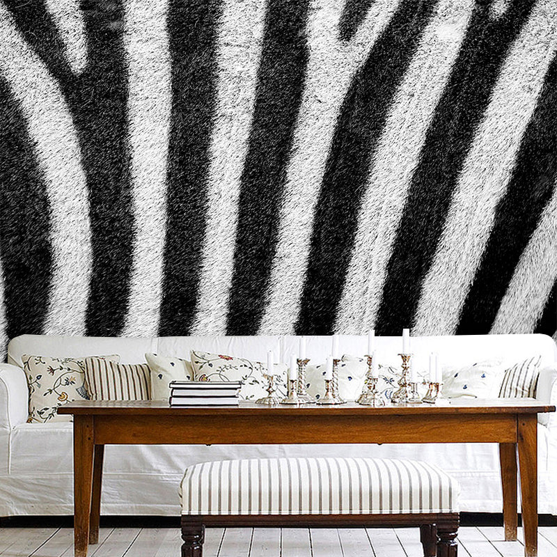 Black and white Geometry Mural Decal Dining Room Wall Decor, Custom Size Available