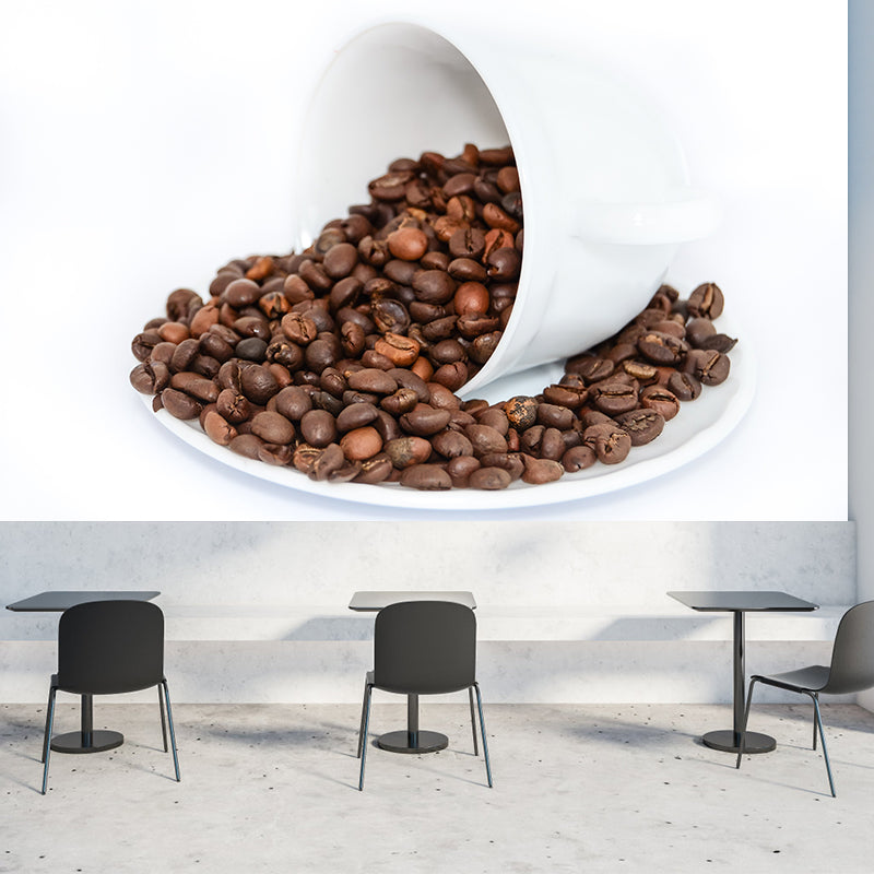 Coffee Beans Mural Wallpaper Modern Decorative Coffee Shop, Custom Size Available