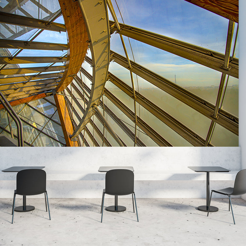 Photo Stain Resistant Architecture Mural Decal Modern Wall Decor for Meeting Room