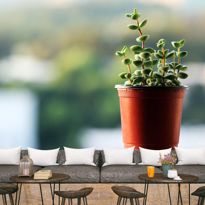 Vivid Green Plants Wall Decal Removable Wall Paper Murals Decoration for Bedroom