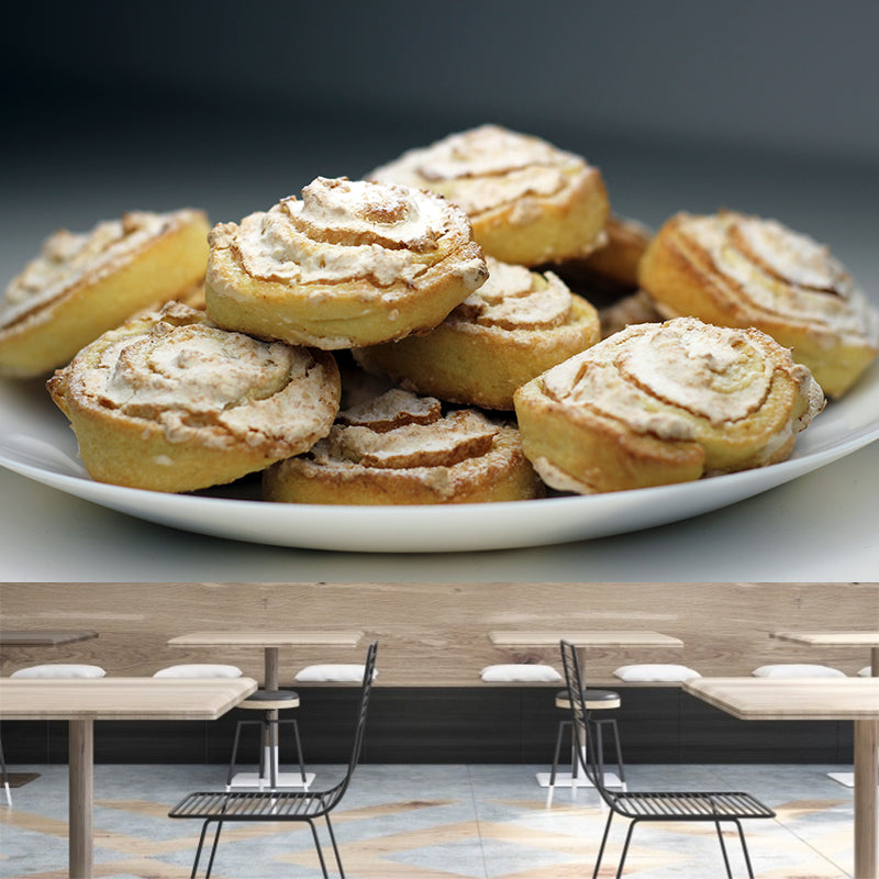 Delicious Desserts Moisture-Resistant Wall Covering for Bakery, Made to Measure