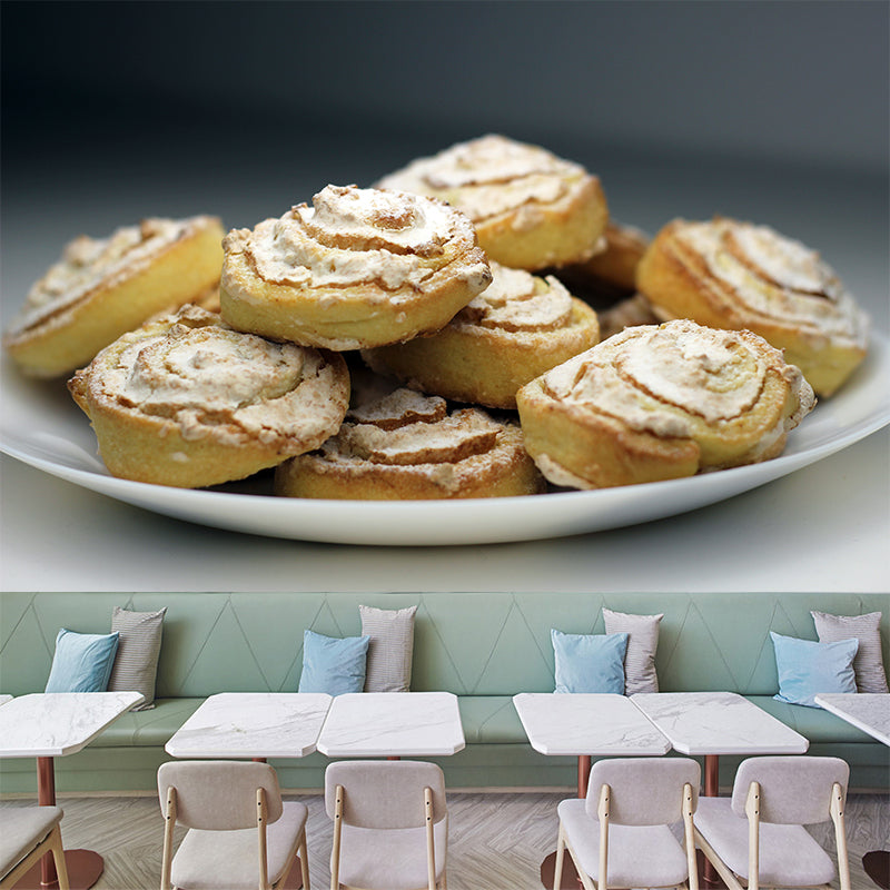 Delicious Desserts Moisture-Resistant Wall Covering for Bakery, Made to Measure