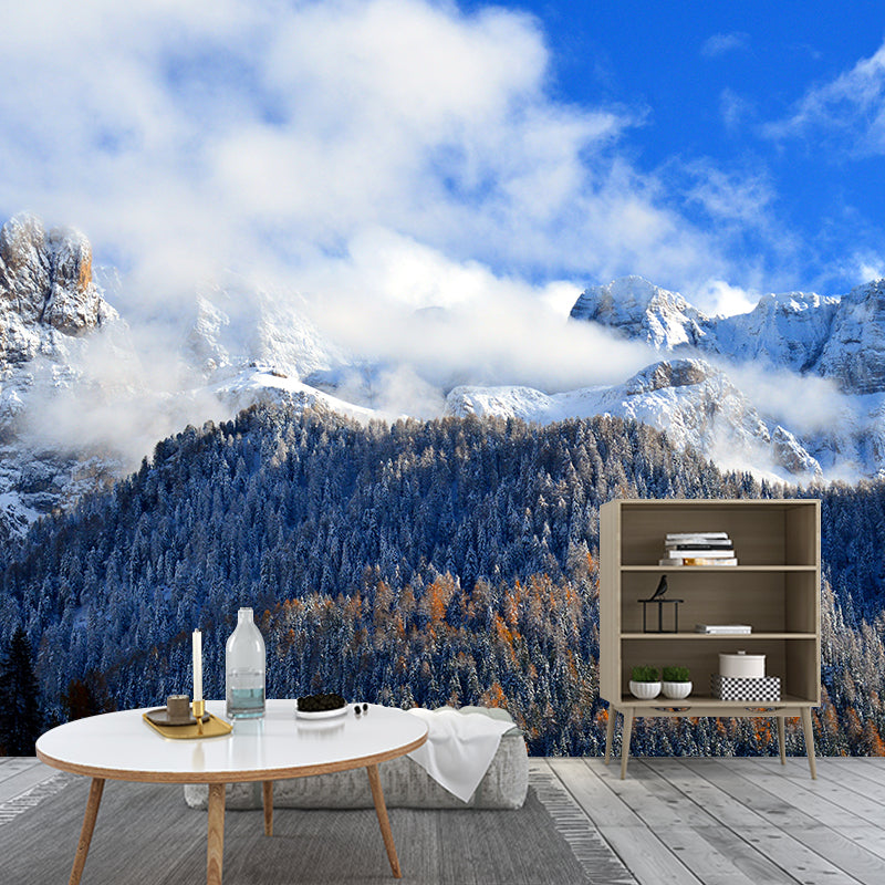 Magnificent Mountain View Removable Wall Mural Bedroom Wall Covering, Optional Size