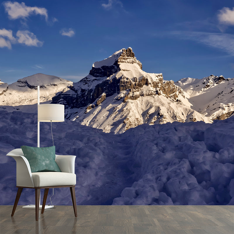 Snow Mountain Wall Mural Contemporary Wall Decoration for Living Room Bedroom