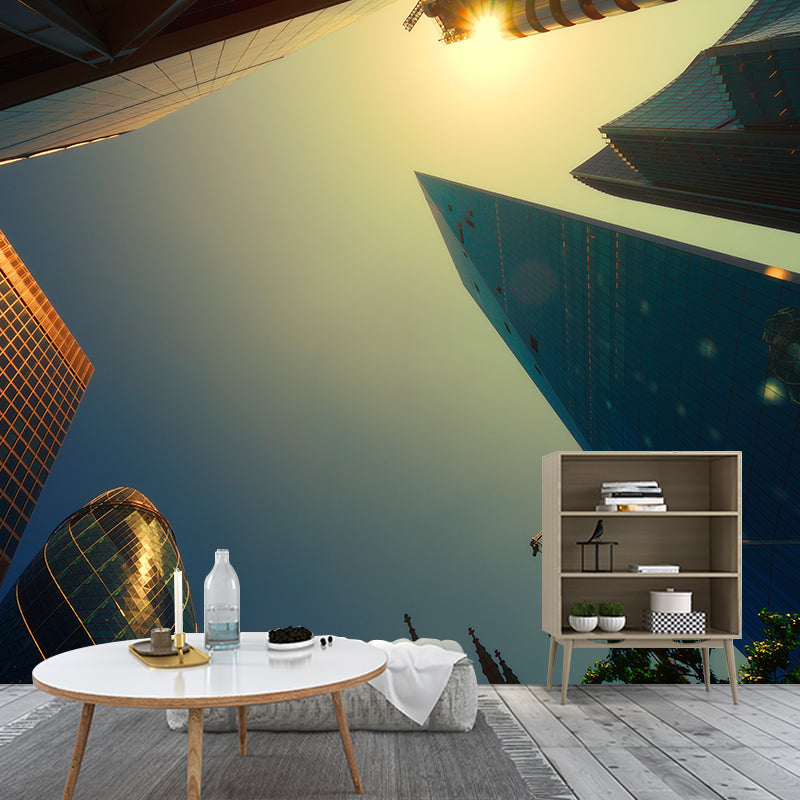 Contemporary City Building Removable Wall Mural Wall Art for Meeting Room