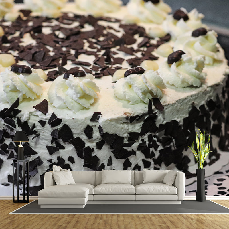 Light Color Cake Mural Wallpaper Custom-Printed Waterproof for Cake Shop