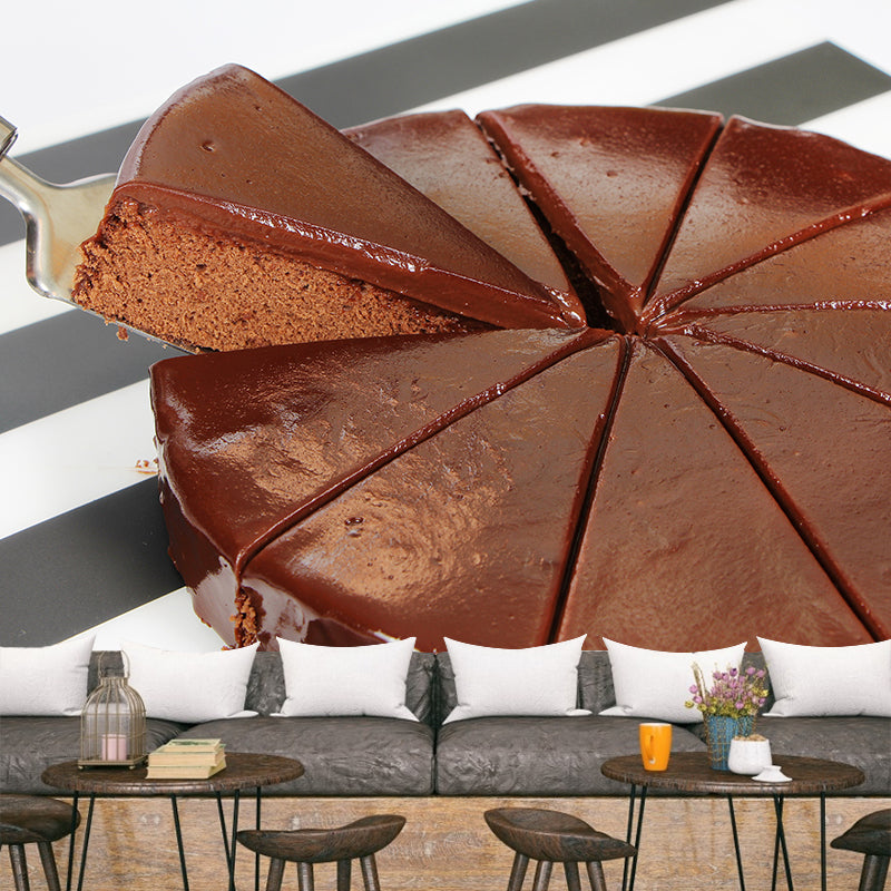 Light Color Cake Mural Wallpaper Custom-Printed Waterproof for Cake Shop