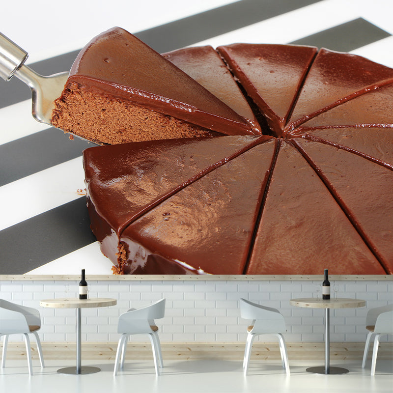 Light Color Cake Mural Wallpaper Custom-Printed Waterproof for Cake Shop