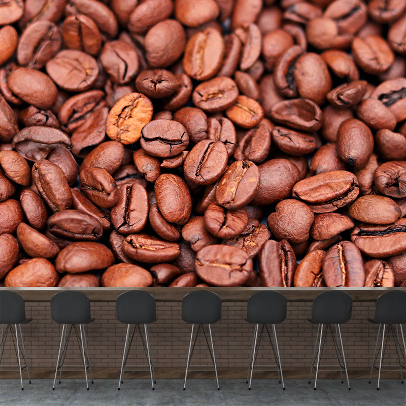 Coffee Beans Photo Mural Wallpaper Wall Art for Bar and Coffee Shop, Waterproofing