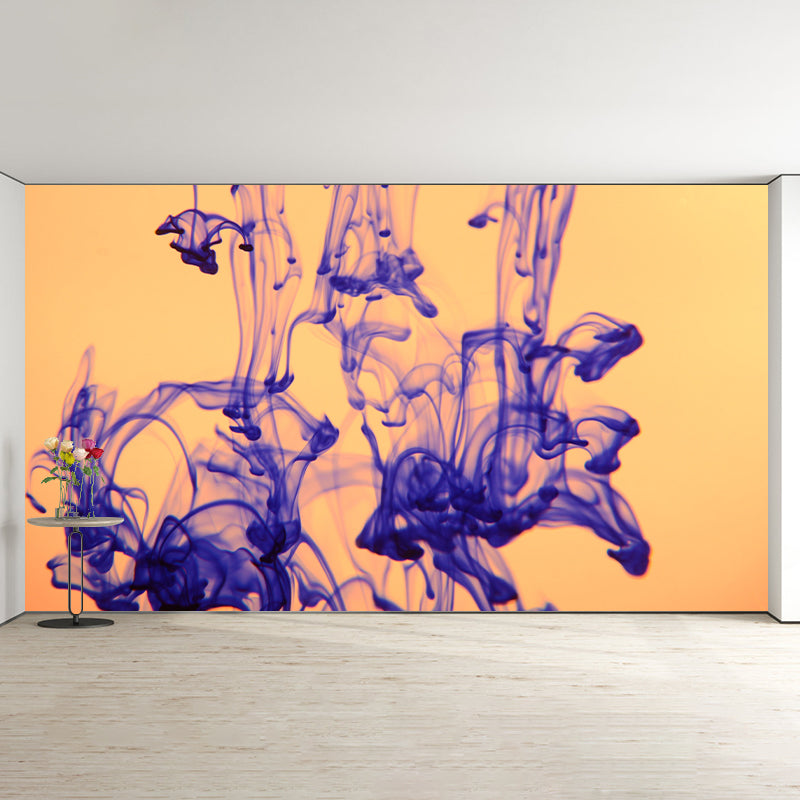 Ink Flow Mural Decal Modern Novelty Abstract Wall Art Photography Style Living Room Wall Mural