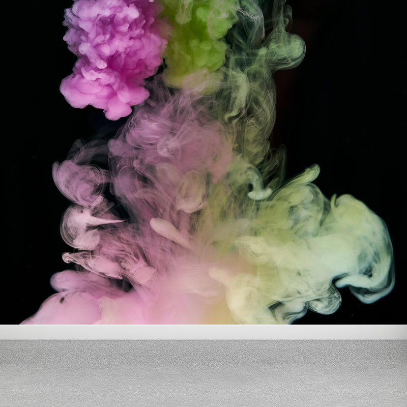 Huge Explosion Mural Decal Modern Novelty Abstract Wall Art in Multi Color