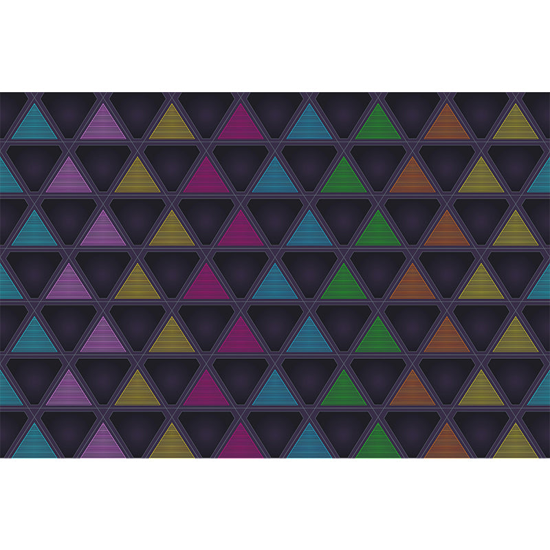 Contemporary Geometric Triangle Wall Paper Mural Wall Covering for Living Room