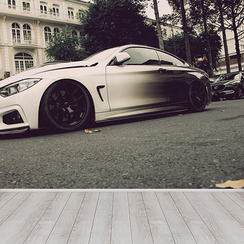Soft Color Audi Car Mural Horizontal Photography Decorative Wall Covering