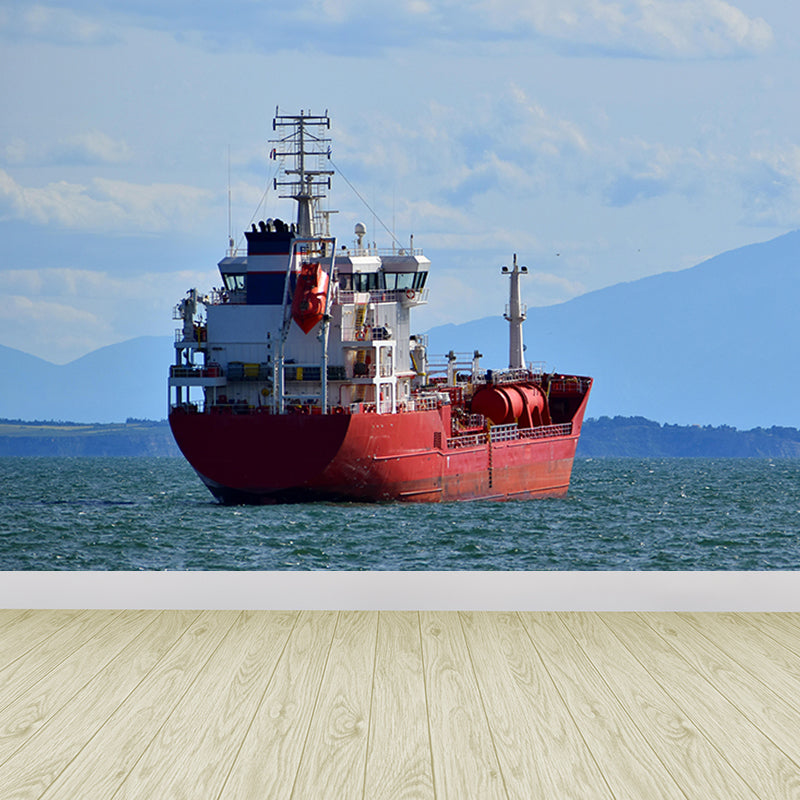 Photography Industrial Ship Mural Mildew Resistant Wall Covering for Home Decoration