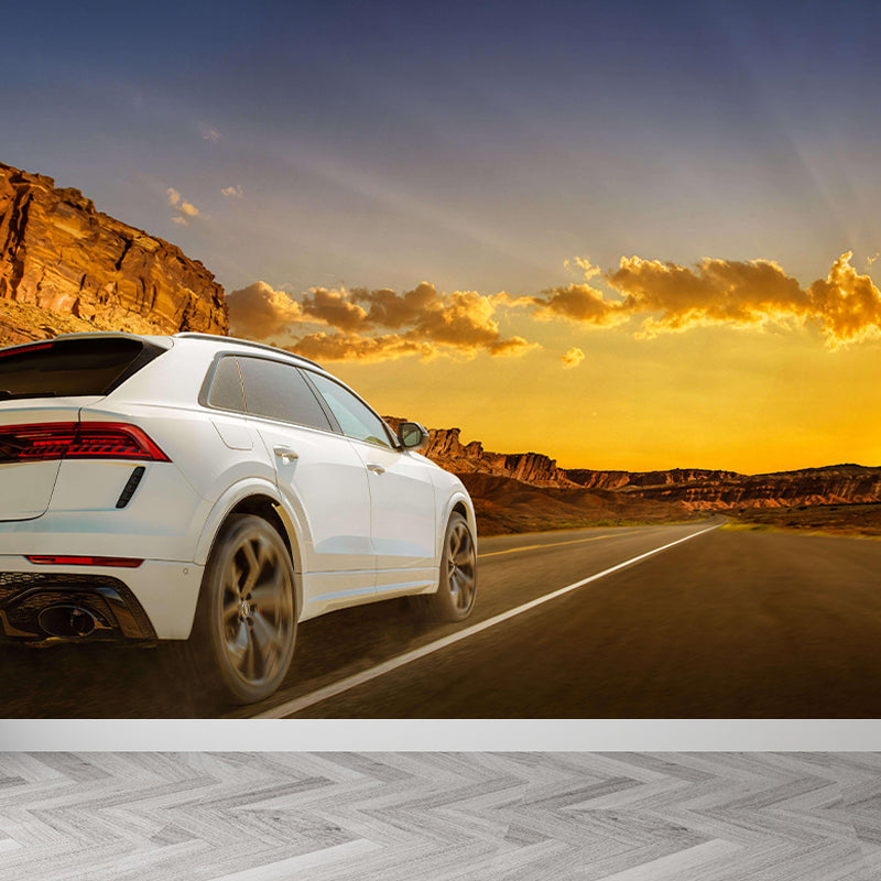 Photography Car Mural Mildew Resistant Wall Covering for Home Decoration