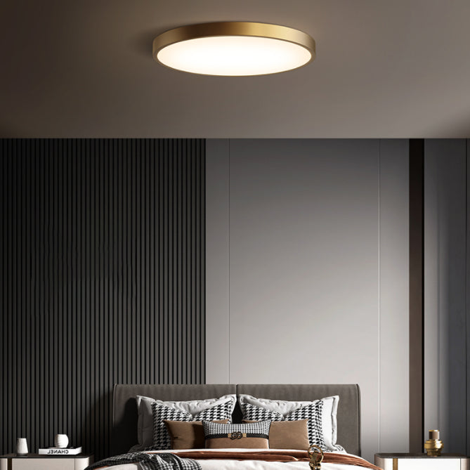 Minimalisme LED Plafond Opgezette Licht Cirkel Metaal Flush Mount Lamp voor Slaapkamer