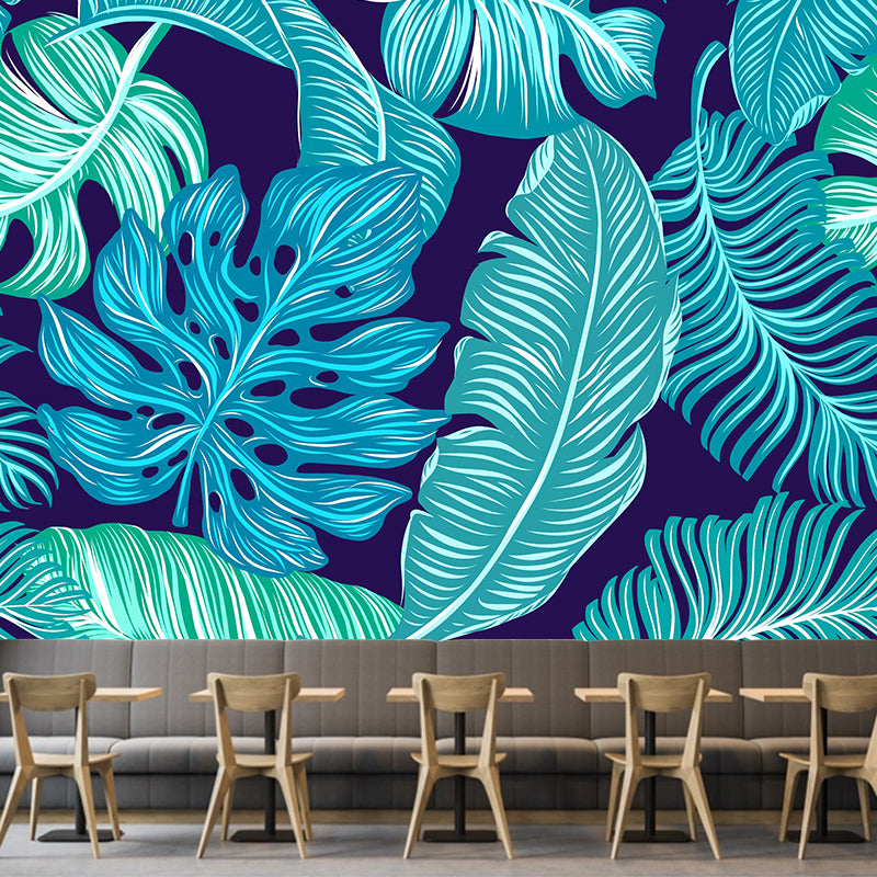 Leaves Pattern Mural Decal Tropical Decorative Illustration Kitchen Wall Covering