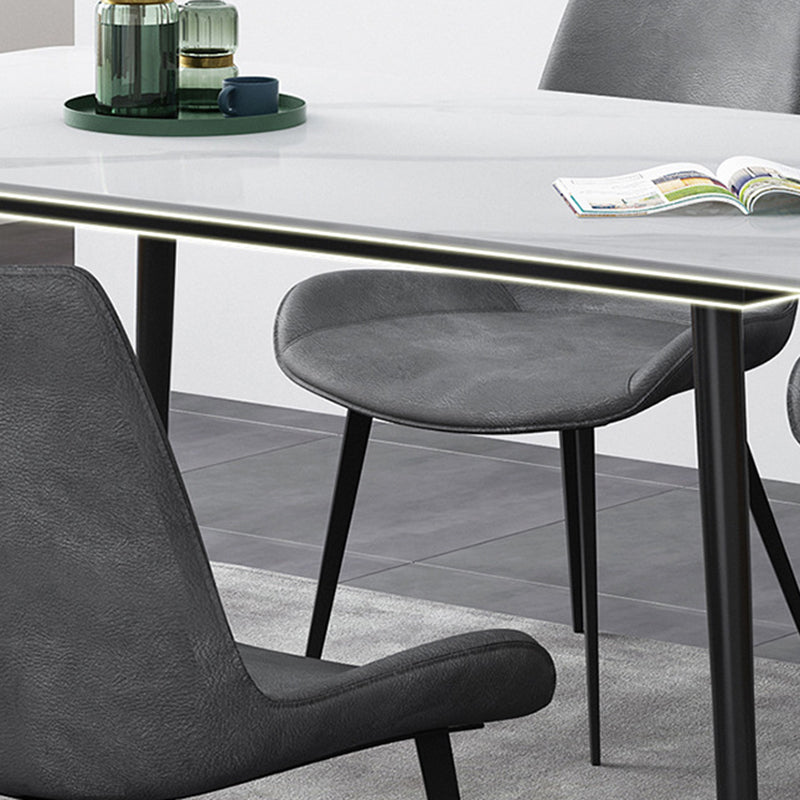 Modern Kitchen Sintered Stone Furniture of Standard Height Formal Dining Room Table Set