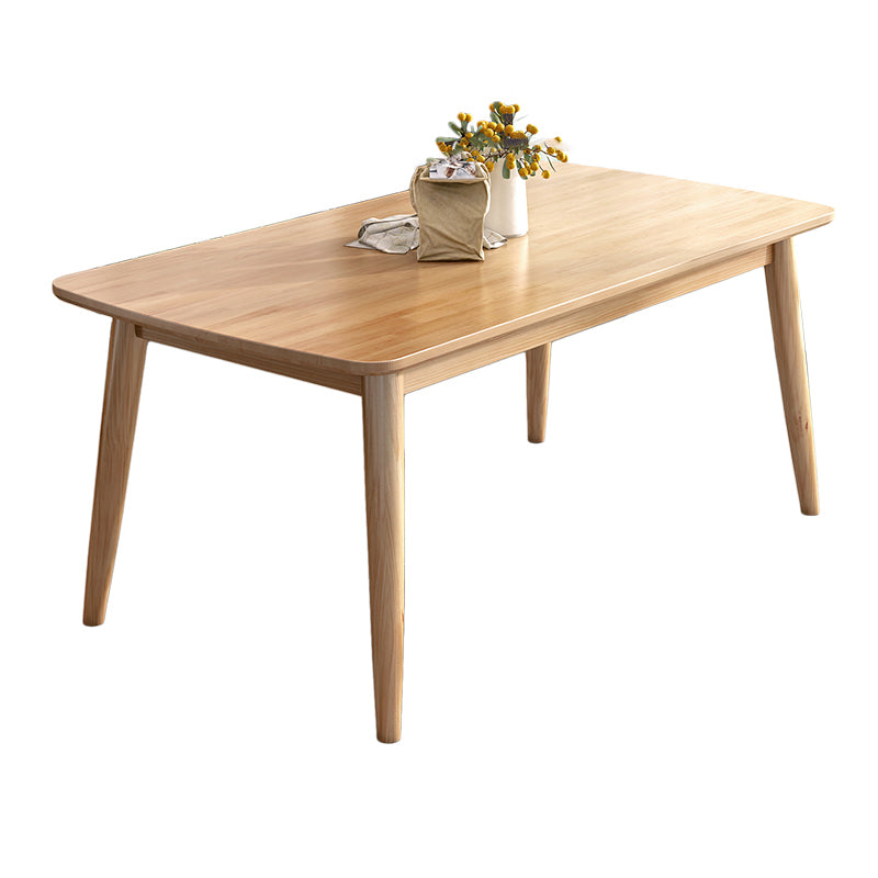 Modern Style Solid Wood Dining Set with 4 Legs Fixed Table Dinette Set for Dining Room