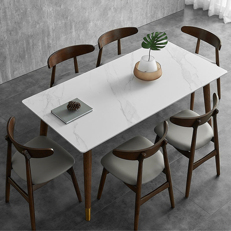 Modern Standard Sintered Stone Top Dining Room Set of Rectangle Shape for Kitchen Table Set