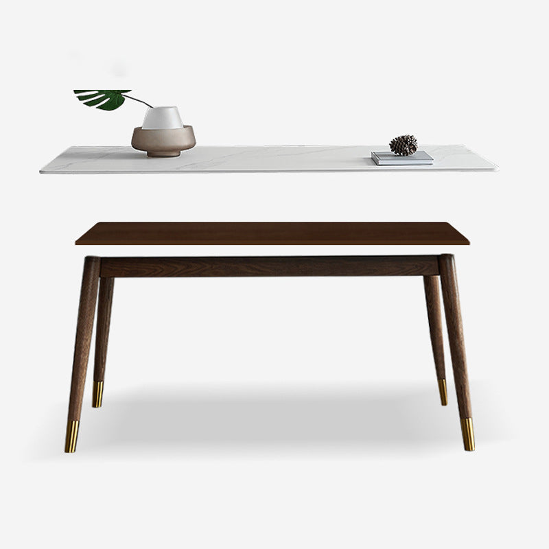 Modern Standard Sintered Stone Top Dining Room Set of Rectangle Shape for Kitchen Table Set