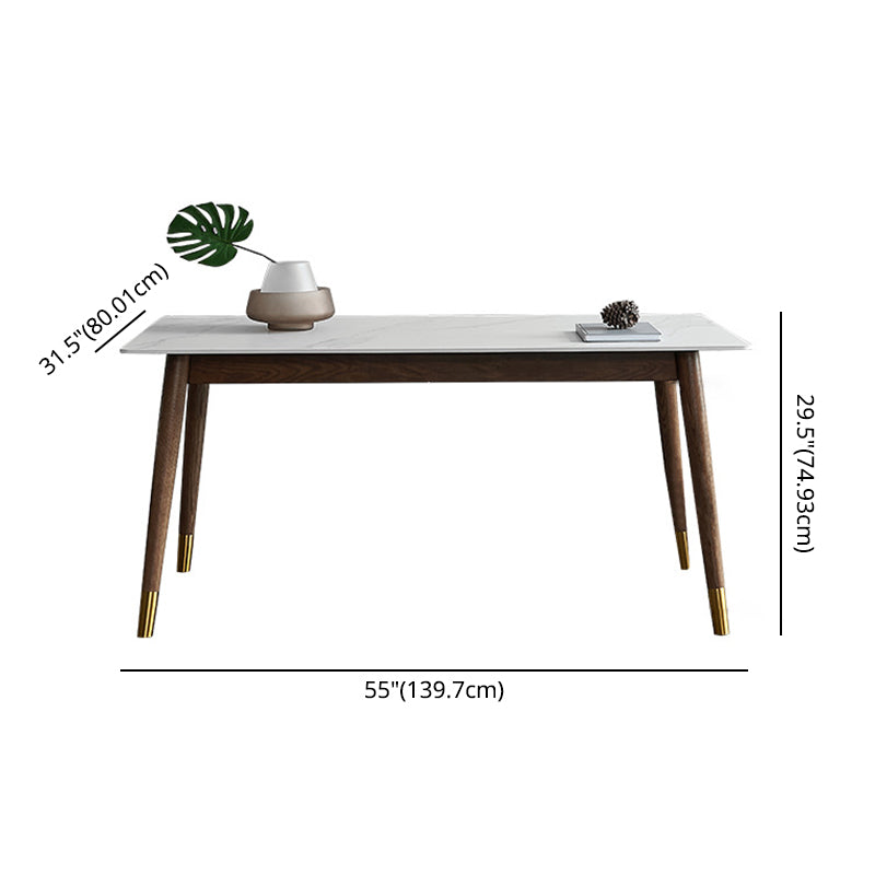 Modern Standard Sintered Stone Top Dining Room Set of Rectangle Shape for Kitchen Table Set