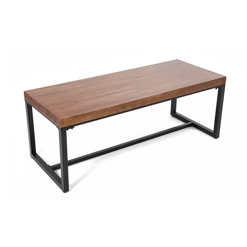 Modern Style Solid Wood Dining Set with Rectangle Shape Table and Double Pedestal Base for Home Use