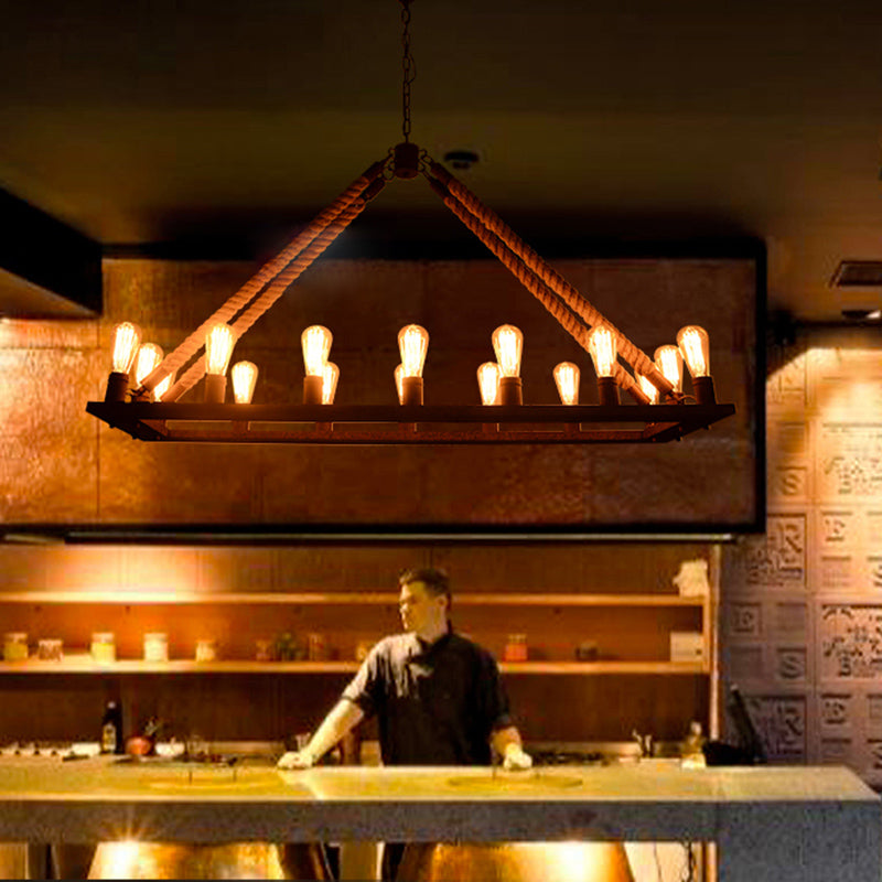 Linea de iluminación de la isla lineal colgante lineal lsland iluminación de la isla colgante luces en metal