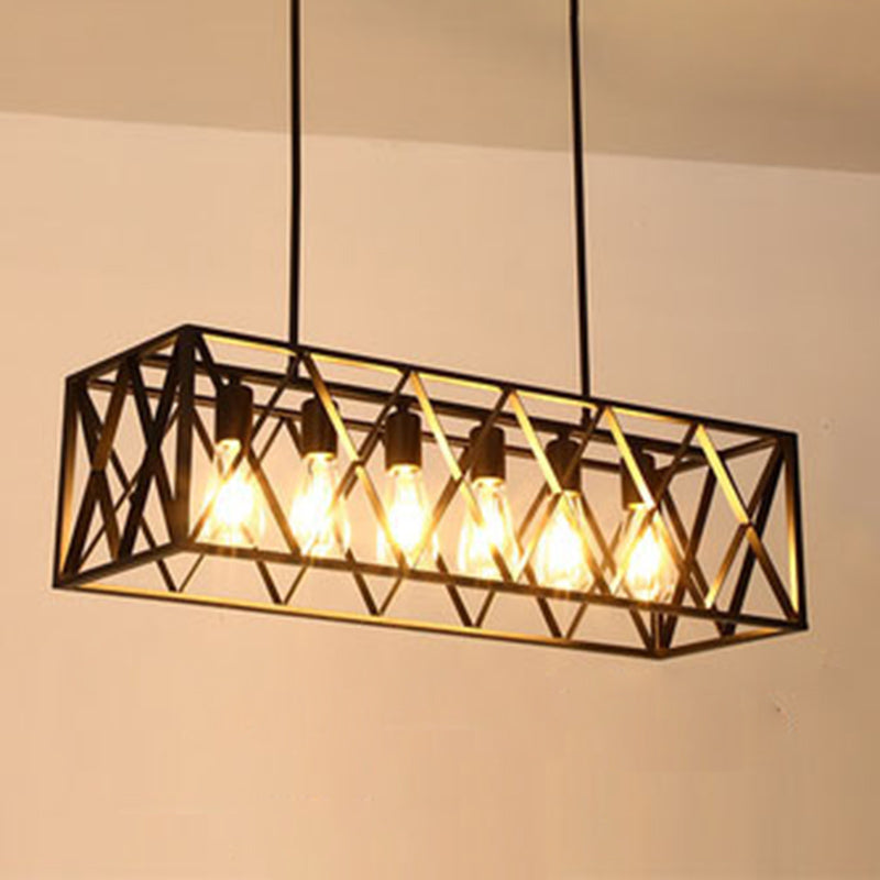 Lámpara moderna de lámpara lineal iluminación lineal lámpara de araña moderna en negro