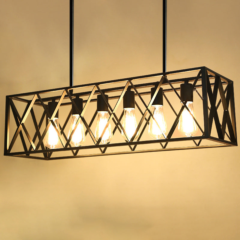 Lámpara moderna de lámpara lineal iluminación lineal lámpara de araña moderna en negro