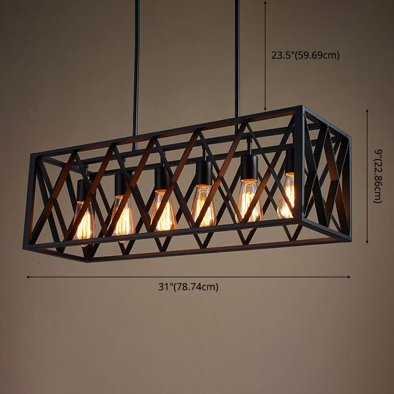 Lámpara moderna de lámpara lineal iluminación lineal lámpara de araña moderna en negro