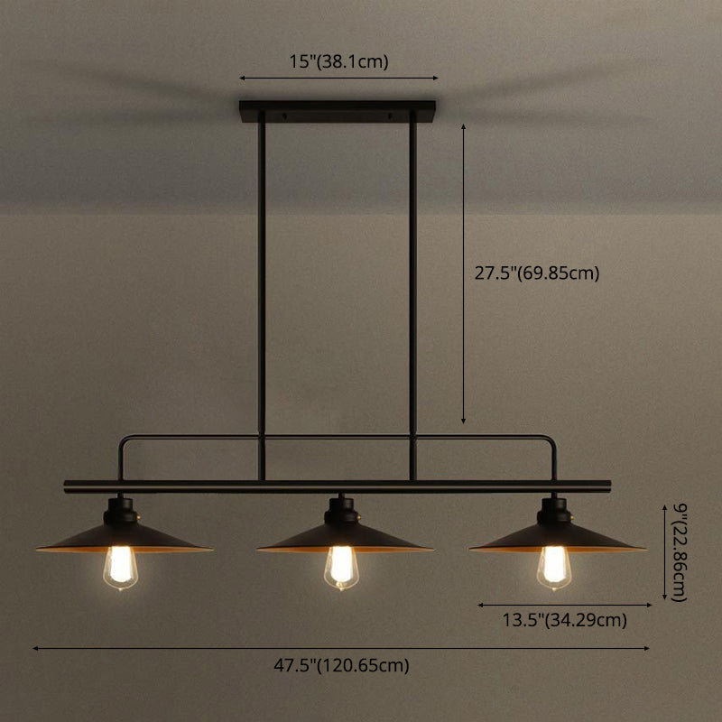 Modern Pendant Lighting for Kitchen Island Linear Island Lighting in Metal
