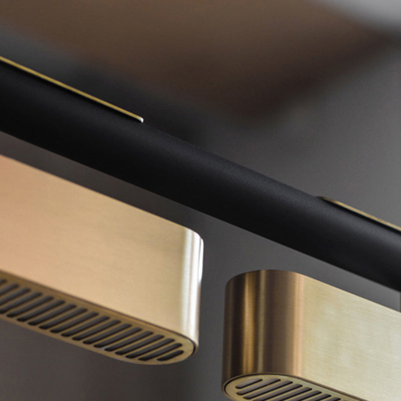 Contemporary Island Lighting Linear Pendant Lighting Chandelier Light Fixtures in Metal