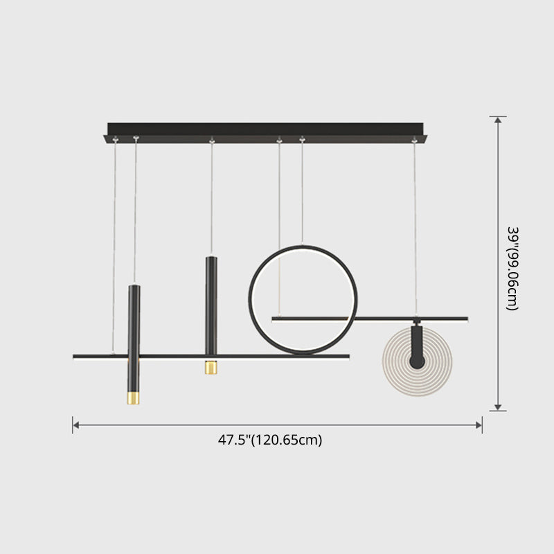 6 légers îlots de cuisine pendentif pendentif linéaire éclairage suspendu suspendu