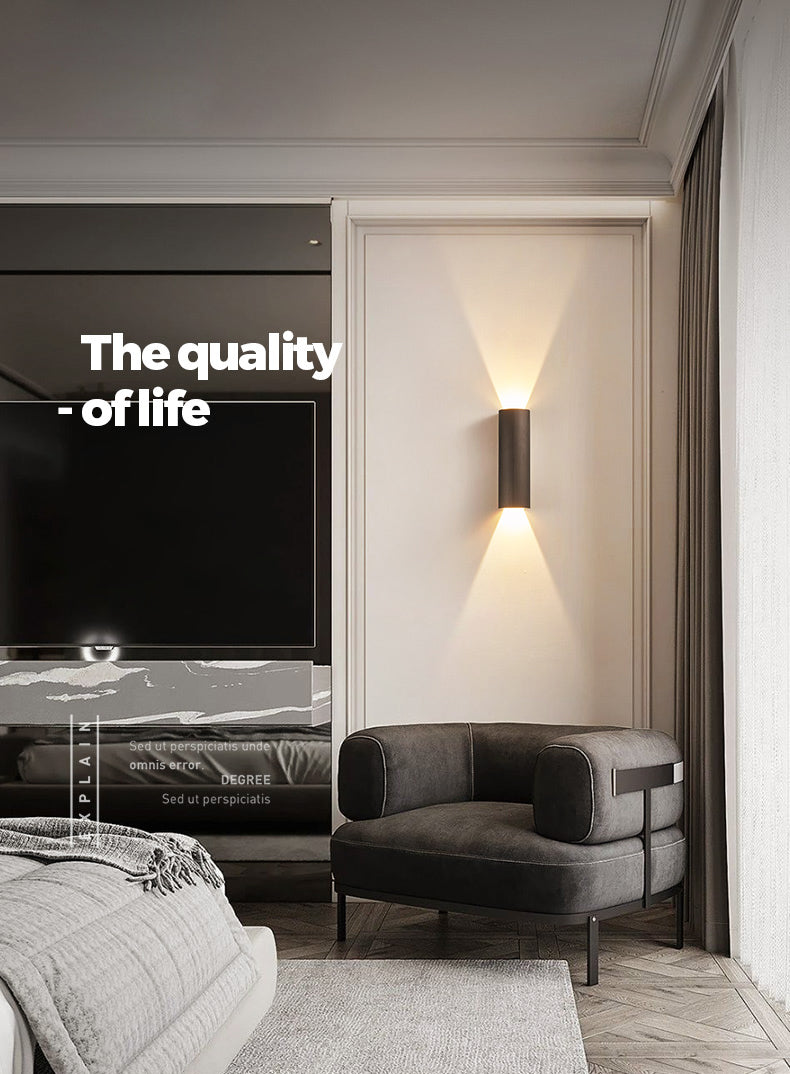 Luminaire de murs de cylindre de style moderne Lumière luminaire en aluminium Lights